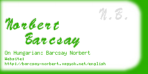 norbert barcsay business card